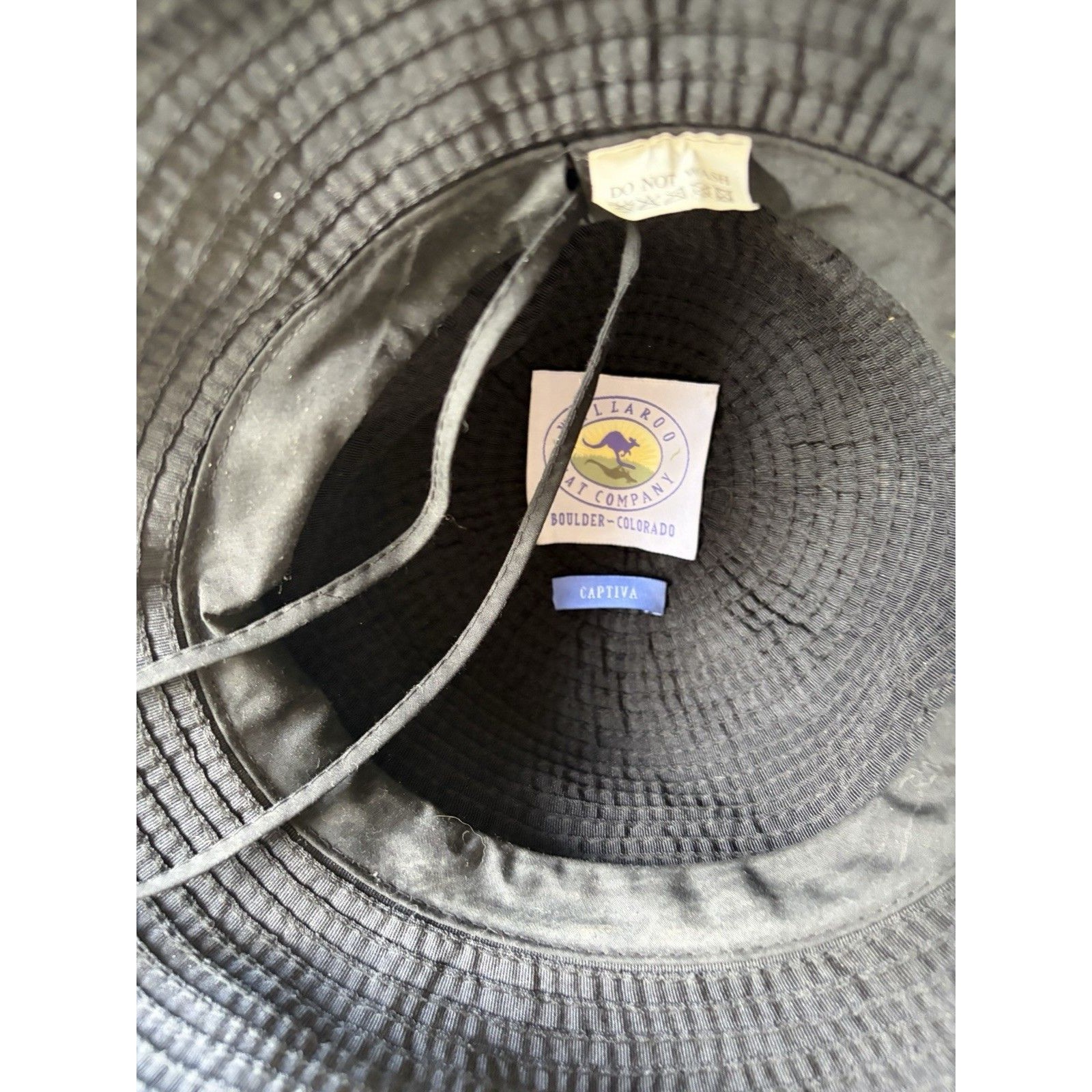 Wallaroo Hat Company Captiva Wide Brim Straw Sun Hat, Black/Beige, One Size — image 2 of 5